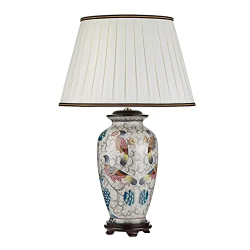 Licht-Erlebnisse Tischleuchte ATESINA – Elegante Keramikleuchte in Elfenbein - Tischleuchte in Vasen-Form aus Keramik, ideal für Wohnzimmer und Schlafzimmer. Die blendarm gestreute Beleuchtung schafft eine angenehme Atmosphäre und ist perfekt als Nachttischlampe.