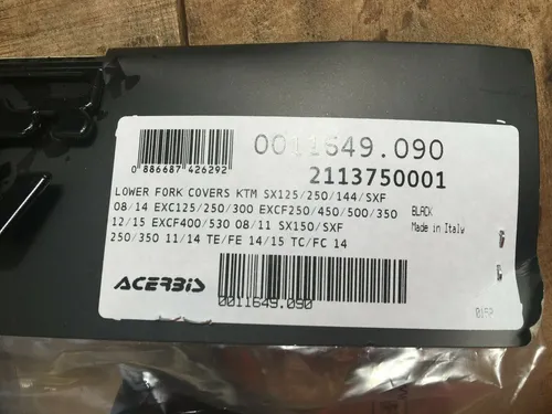 Acerbis KTM EXC125 Gabelschutz Schwarz (0011649.090) 0886687426292