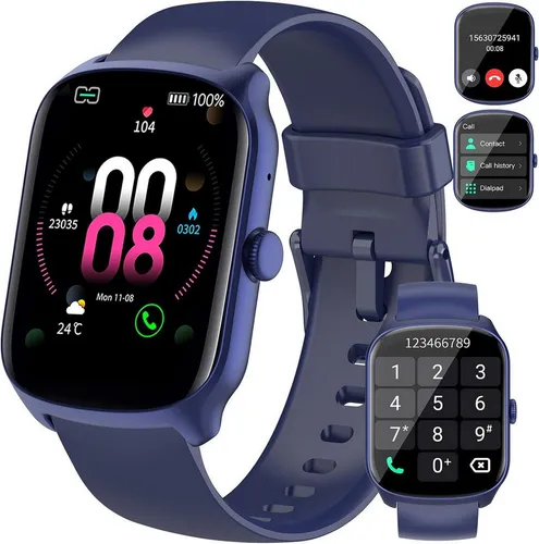 Qecnato S68 Smartwatch – Bluetooth-Telefonie & 1,95 Zoll HD-Display