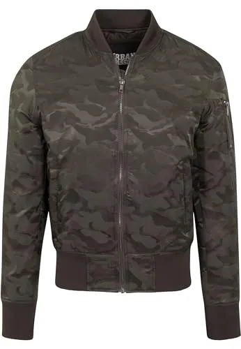 Urban Classics Herren Tonal Camo Bomber Jacket - Funktionsjacke in modernem Camouflage-Design, ideal für den Alltag. Hergestellt aus pflegeleichtem Material für hohen Tragekomfort.
