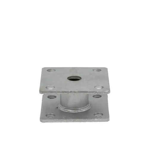 Pfostenträger aufdübelbar 2 Platten 100 x 100 x 5 mm, Höhe 50 mm GeZu Impex