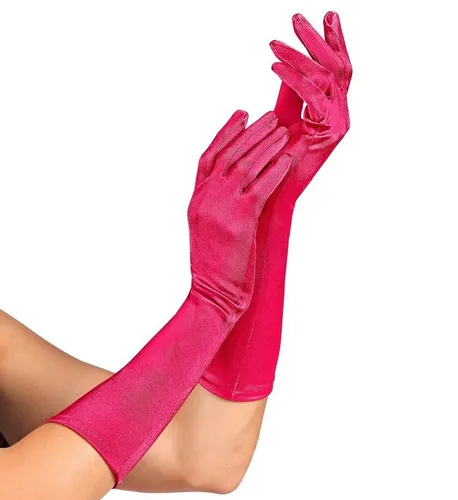 Widmann S.r.l. Kostüm Satin Handschuhe 'Amsterdam' 40 cm 14416, Fuchsia