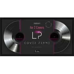 nielsen Holz Schallplatten Rahmen Vinyl - Bilderrahmen aus FSC®-zertifiziertem Holz, ideal für eine oder zwei Doppel-LPs, mit bruchsicherer Kunstglasscheibe und einfachem Coverwechsel.