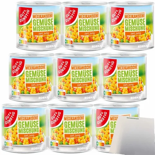 Gut&Günstig Mexikanische Gemüsemischung 3er Pack 9x150g Dose usy Block
