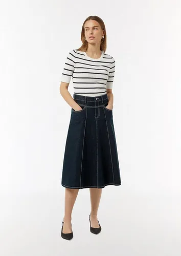 comma Midirock Rock Midirock aus elastischem Denim