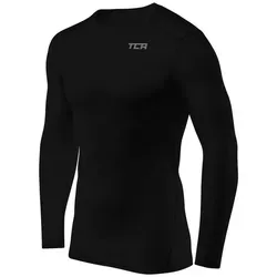 TCA Funktionsshirt TCA Herren Kompressionsshirt Langarm Schwarz (1-tlg) schwarz L