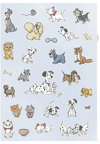 Komar Dekosticker Disney Cat and Dog 50 x 70 cm