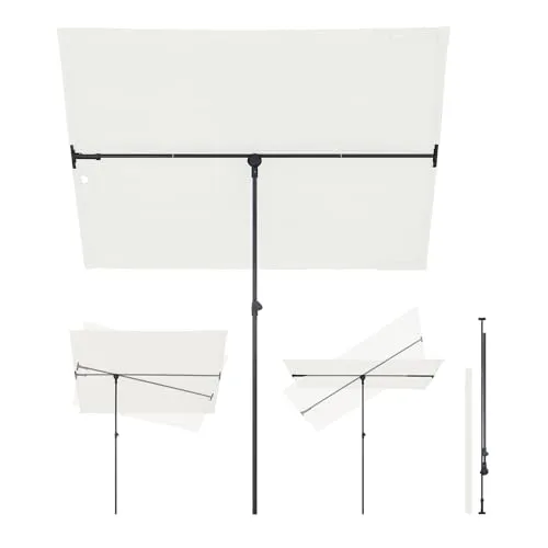 Sekey Sonnenschirm Rechteckig, 130x180 cm Sonnenschirm Balkon mit UPF50+ Sonnenschutz, ideal für Sonnenschutz und Privatsphäre auf Balkon und Terrasse