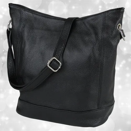 Toscanto Schultertasche aus echtem Leder - Elegante Shopper-Tasche aus hochwertigem echtem Leder, Made in Italy. Mit großzügigen Maßen und stilvollem Design ist sie ideal für den täglichen Gebrauch.