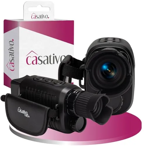 Casativo Professionelles Monokulares Infrarot Nachtsichtgerät - Erleben Sie die Nacht mit dem Casativo Nachtsichtgerät: Bis zu 500 m Sichtweite, 2K Videoaufnahmen und 5-fach Zoom. Ideal für Outdoor-Abenteuer und detailgetreue Erinnerungen.