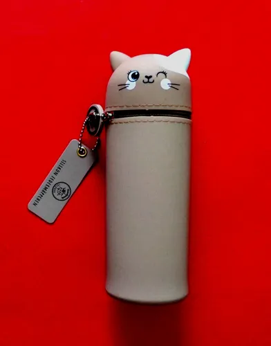 Federmäppchen Stiftebox Silikon Tiermäppchen „Katze