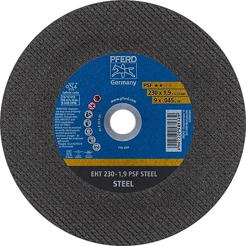 PFERD Trennscheibe EHT | 230x1,9x22,23mm, gerade, Universallinie PSF STEEL | 61728231 – für Stahl