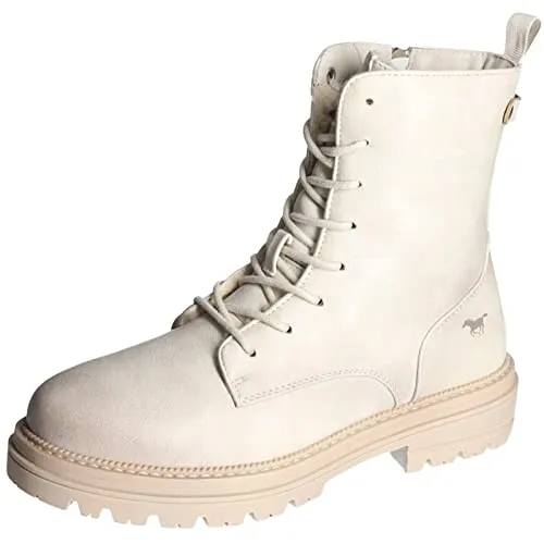 MUSTANG Damen Stiefelette Ice, 40 EU - Wanderschuhe mit schickem Design, aus strapazierfähigem Kunstleder und bequemem Blockabsatz für stundenlangen Tragekomfort.