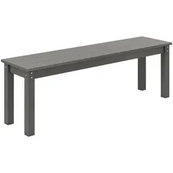 GOPLUS Gartenbank wetterfest für 2-3 Personen, 140 x 35 x 45 cm, Grau