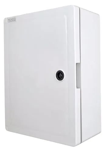 RoadEu - Verteilerkasten IP65 250x330x130mm – Wasserdicht Schaltschrank Gehäuse aus Kunststoff mit Montageplatte – Leergehäuse für Außenbereich & Industrie
