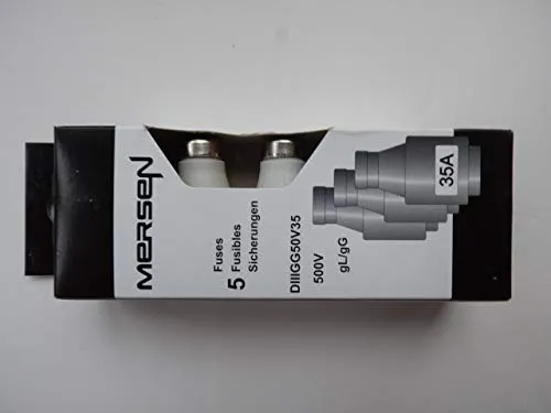 5x Sicherung DT III, Keramik 35A