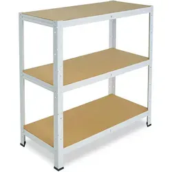 shelfplaza HOME 100x45x60 cm Schwerlastregal in weiß mit 3 Böden und 175 kg Traglast pro Boden
