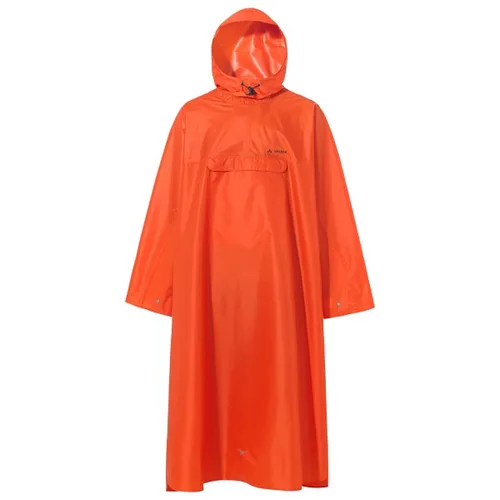 Hiking Backpack Poncho II - Rucksack-Regenponcho orange S/M - Funktionsjacke für Outdoor-Aktivitäten, wasser- und winddicht, ideal für Wanderer mit großem Rucksack, um trocken zu bleiben.