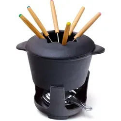 Bonvivre© Gusseisen Fondue Set für 6 Personen