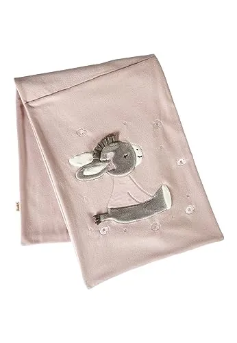 Sterntaler Fleece Schmusedecke Esel Emmi Girl flora rose - Babydecken mit niedlicher Esel Emmi Girl Applikation, ideal als wärmender Begleiter für Kinderwagen und Autositz, pflegeleicht und perfekt als Geschenk zur Geburt oder Taufe.