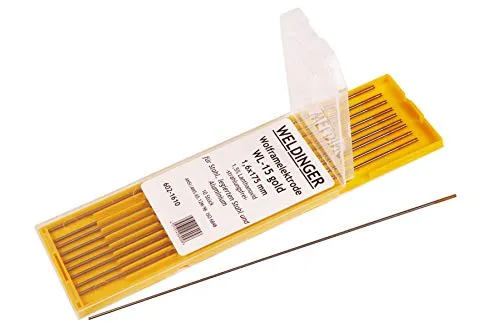 WIG-Wolframelektrode WL-15 gold 1,6x175 mm 10 Stück von WELDINGER