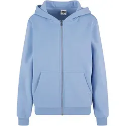 Urban Classics Women's Fluffy Zip Hoody Sweatshirt - Powder Blue, XXXXXL - Kapuzenpullover für Damen aus 70% Baumwolle und 30% Polyester, flauschig und bequem mit durchgehendem Reißverschluss für flexible Styles.