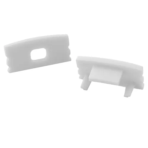 tktrading24 A17 LED Aluprofil Weiss mit Abdeckung - Premium LED-Profil - 2x Endkappen