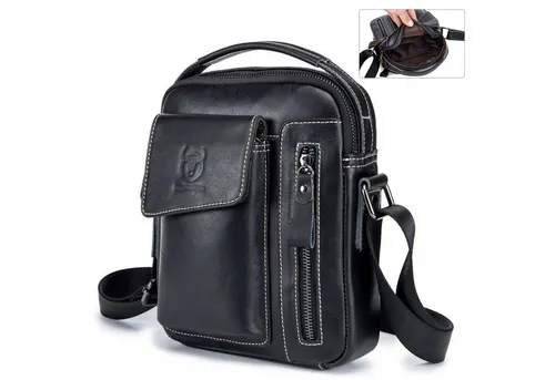 REDOM Umhängetasche Crossbody Bag Henkeltasche Aktentasche Tragetasche (Arbeitstasche mit Griff Schultergurt, Bürotasche, Freizeittasche, Unitasche, Kunstledertasche), für Herren Frauen Jungen Freizeit Arbeit Business Schule Büro Reisen