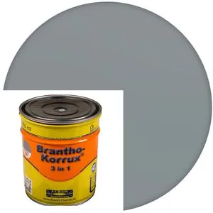 Brantho Korrux 3 in 1 Rostschutzlack RAL 7001 silbergrau 750ml - Lacke - Schnelltrocknender Rostschutzlack in seidenglänzender silbergrauer Farbe, ideal für Innen- und Außenanwendungen auf Metall.