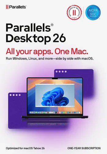 Parallels Black Week % Desktop 20 Pro für Mac - Windows auf Mac ohne Neustart, schneller Wechsel zwischen Betriebssystemen, 1 Jahr Abo