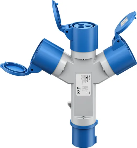 GOOBAY CEE-Adapter Y, 76237, Stecker zu 3x Kupplung 91521