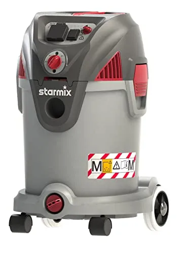 Starmix Nass-Trockensauger Energetic APDM-1430 1.400 W - Nass-Trockensauger für Handwerker, ideal für Baustellen und Werkstätten. Mit ebener Motorkopf und Ablagebereich für sicheres Verstauen.