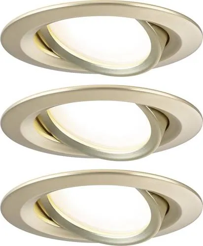 Paulmann LED Einbauleuchte Nova Coin rund 84mm 50° - Einbauleuchten in Gold matt mit 3x470lm für stimmungsvolles Licht, schwenkbar und einfach zu installieren – ideal für kreative Wohnkonzepte.
