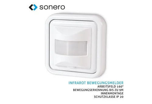 sonero Bewegungsmelder Sonero Infrarot-Bewegungsmelder X-IM050 - Innenmontage, weiß, Schutzkl