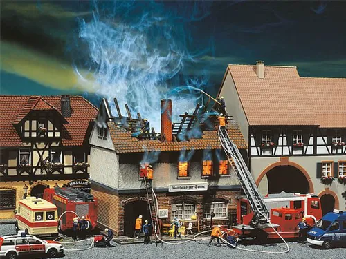 FALLER Brandruine Gasthaus Zur Sonne von Faller