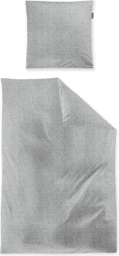 Irisette Seersucker Bettwäsche 8516-11 Gräser Grau Weiß 135x200 - Bettwäschegarnitur, pflegeleicht und komfortabel aus 100% Baumwolle, ideal für alle Jahreszeiten. Hergestellt in Deutschland und mit OEKO-TEX Zertifikat.