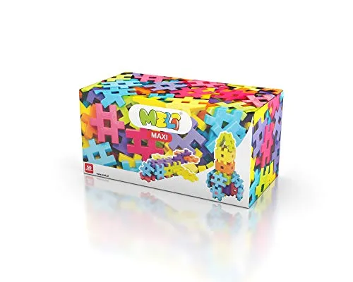 Meli 67111 Maxi Kreativspielzeug - Bunt, 50 Stück, fördert Kreativität und motorische Fähigkeiten für Kinder ab 1 Jahr