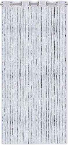 Arsvita Fadenvorhang Lurex-Optik Fadengardine Türvorhang mit Ösen, Trendige Dekoration in vielen verschiedenen Ausführungen erhältlich (140x250 cm/weiß - perlweiß)