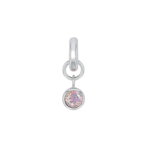 Amor Charm 925 Sterling Silber Damen Charms, mit Zirkonia synth., 1,5 cm, Silber, Januar, Kommt in Schmuck Geschenk Box, 2038533