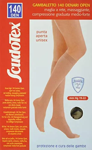 Scudotex Strumpfhose Open, Damhirsch, 140 Denier, Größe 3,1 Packung mit 2 Stück