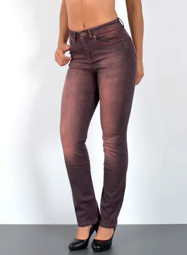 ESRA Damen High Waist Straight Jeans - Bequeme Passform und Stil - Die ESRA High Waist Straight Jeans bietet perfekten Komfort und eine zeitlose Passform. Ideal für jeden Anlass, von Business bis Freizeit. Erhältlich in großen Größen und verschiedenen Farben.