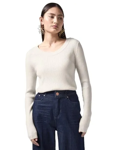 Damen Strukturpullover - Pullover für Damen mit Rundhalsausschnitt und Langarm, aus weichem Viskosemix – ein vielseitiges Basic für jeden Anlass.