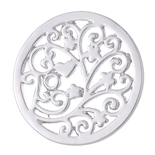 Morella Damen Coin 33 mm Frühlingsblumen Silber