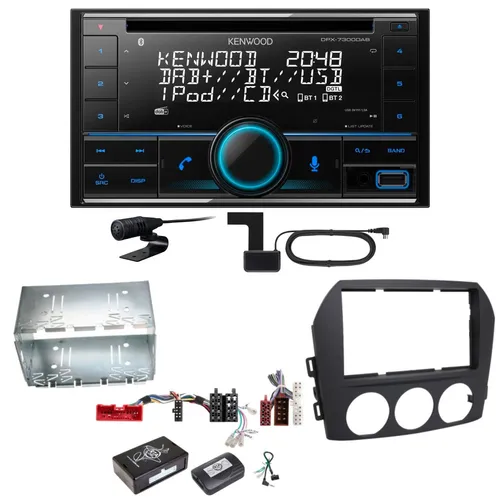 Produktbild Kenwood DPX-7300DAB Bluetooth Digitalradio USB CD Einbauset für Mazda MX-5 NC
