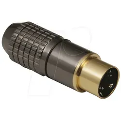 BKL 0204020 - Mini-DIN-Stecker - 6-pol, Metall, vergoldet