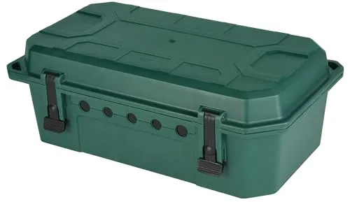 Electraline 300180 wasserdichte Schutzbox für Elektroanschlüsse im Freien wetterfest IP54 mit 5 Kabelausgängen (von 7,5 mm bis 12,4 mm), Abmessung 390x228x138 mm, Grun, Leer X-Large