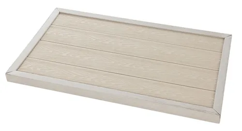 Outdoor Bodenelement WPC Anti Rutsch für Pool-Leitern & Solarduschen lichtgrau