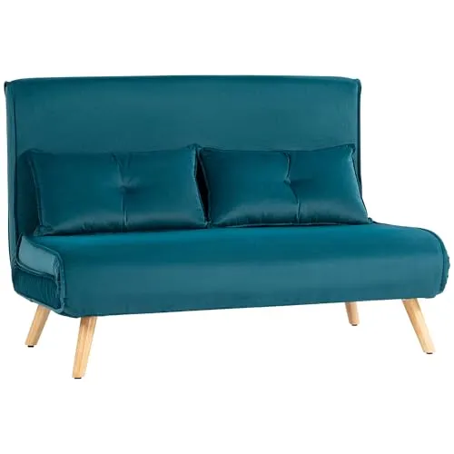 HOMCOM Schlafsofa 3 in 1 - Klappbare Couch mit Schlaffunktion - Sofas & Couches: Multifunktionales Design mit verstellbarer Rückenlehne für optimalen Komfort in kleinen Räumen. Ideal als Sofa, Liegesessel oder Doppelbett.
