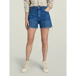 G-Star Jeans-Shorts in Blau - W30 - Hochtaillierte Jeans-Shorts im destroyed Look, ideal für lässige Sommeroutfits. 5-Pocket-Design und hochwertiger Lederpatch sorgen für einen stylishen Auftritt.