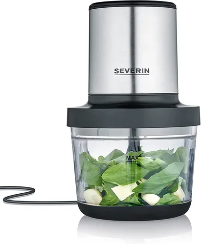 SEVERIN KM 3867 Zerkleinerer - 400 W Universalzerkleinerer mit BPA-freiem 1 l-Glasbehälter und 4-fach Klingen für perfekte Ergebnisse